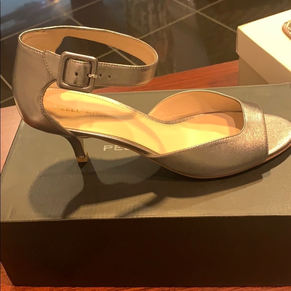 Metallic Pewter colored Shoes